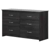 Storage Furniture>South Shore 6-Drawer Double Dresser - Tassio Gray Oak