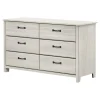 Hot 6-Drawer Double Dresser - Ulysses Winter Oak Storage Furniture