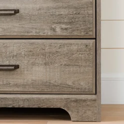 Sale 8-Drawer Double Dresser - Versa Weathered Oak Storage Furniture