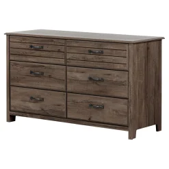 Outlet 6-Drawer Double Dresser Ulysses - Fall Oak Storage Furniture
