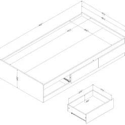 Hot 3-Drawer Mates Bed - Noah Bleached Oak Twin, Full & Queen Beds