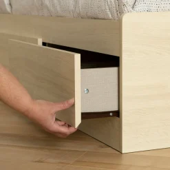 Hot 3-Drawer Mates Bed - Noah Bleached Oak Twin, Full & Queen Beds