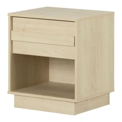 Nightstands>South Shore 1-Drawer Nightstand - August Bleached Oak