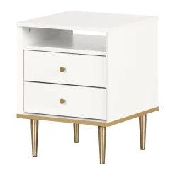 Hot 2-Drawer Nightstand - Dylane Pure White Nightstands