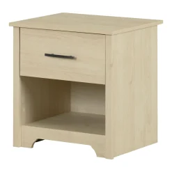 Nightstands>South Shore 1-Drawer Nightstand - Fusion Bleached Oak