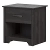 Nightstands>South Shore 1-Drawer Nightstand - Fusion Gray Oak