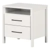 Nightstands>South Shore 2-Drawer Nightstand - Gravity Pure White
