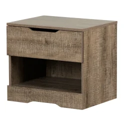 Nightstands>South Shore 1-Drawer Nightstand - Holland Weathered Oak
