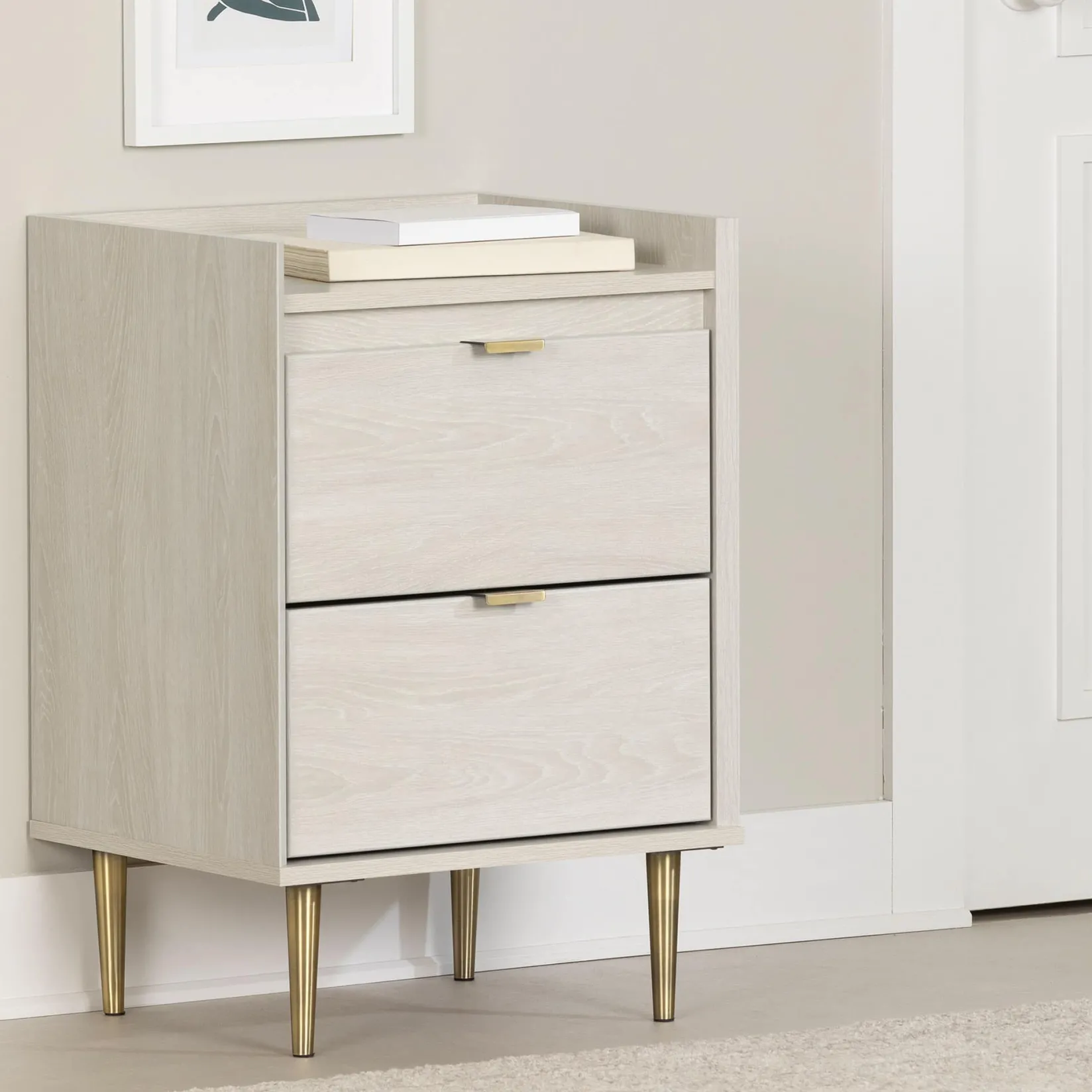 Clearance 2-Drawer Nightstand - Hype Winter Oak Nightstands