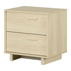 Nightstands>South Shore 2-Drawer Nightstand - Noah Bleached Oak