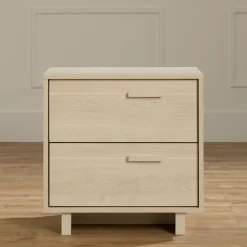 Nightstands>South Shore 2-Drawer Nightstand - Noah Bleached Oak