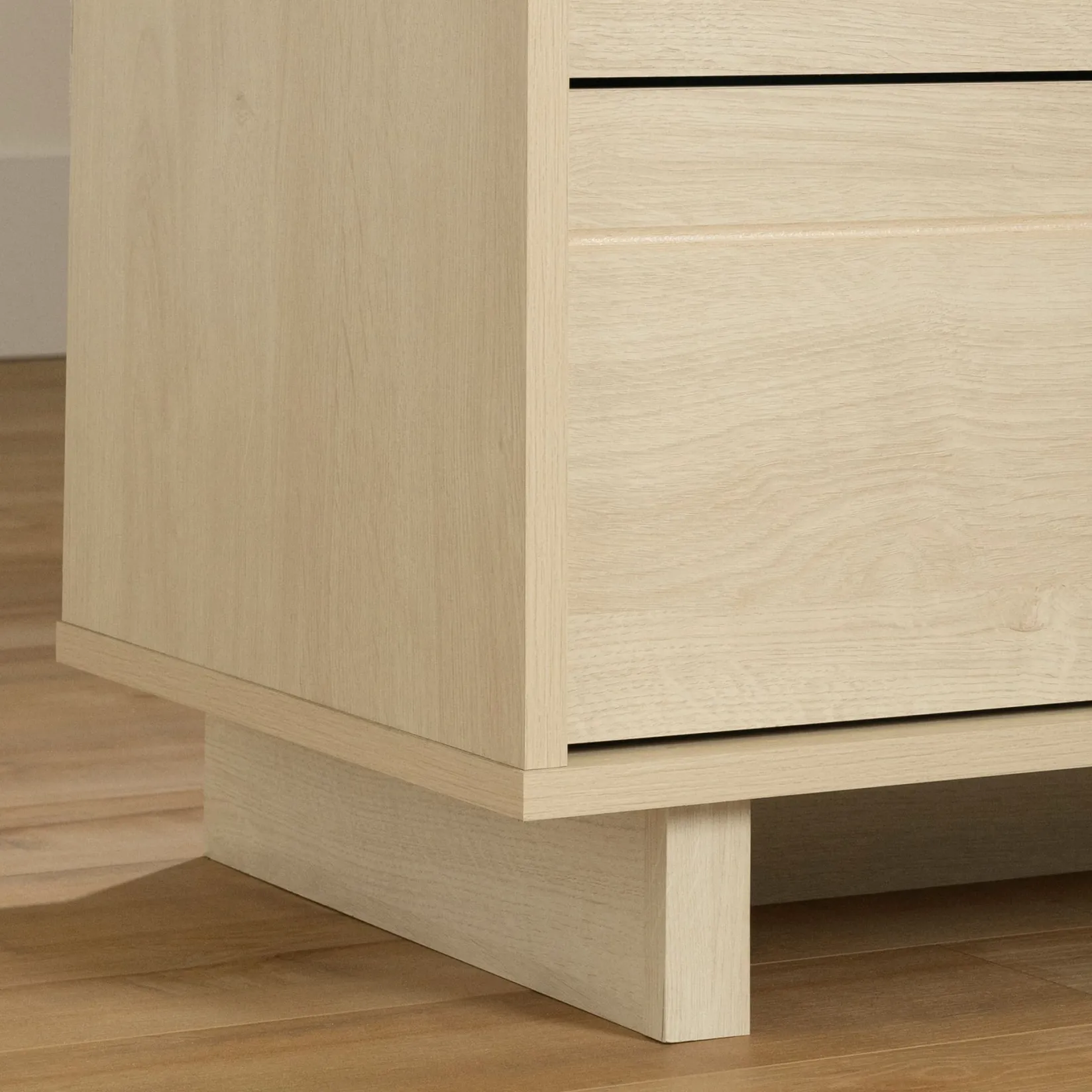 Nightstands>South Shore 2-Drawer Nightstand - Noah Bleached Oak