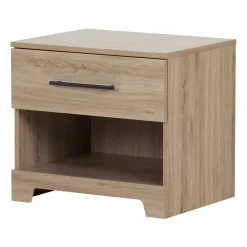 Online 1-Drawer Nightstand - Primo Rustic Oak Nightstands