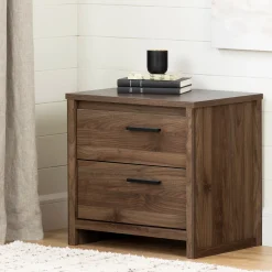 Hot 2-Drawer Nightstand - Tao Natural Walnut Nightstands