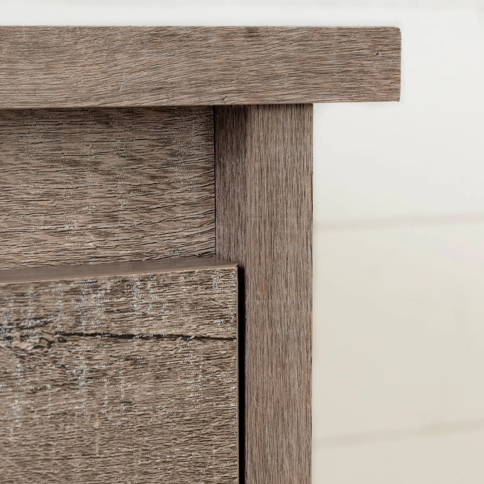 Nightstands>South Shore 1-Drawer Nightstand - Tassio Weathered Oak