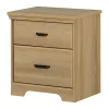 Nightstands>South Shore 2-Drawer Nightstand - Versa Natural Ash
