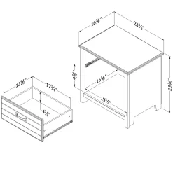 Outlet 1-Drawer Nightstand Ulysses - Fall Oak Nightstands