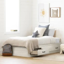 Sale 3-Drawer Twin Bed - Ulysses Winter Oak Twin, Full & Queen Beds