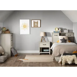 Sale 3-Drawer Twin Bed - Ulysses Winter Oak Twin, Full & Queen Beds