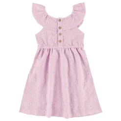 Dresses & Rompers>Look Dreamer Eyelit Dress 7-14 Lilac
