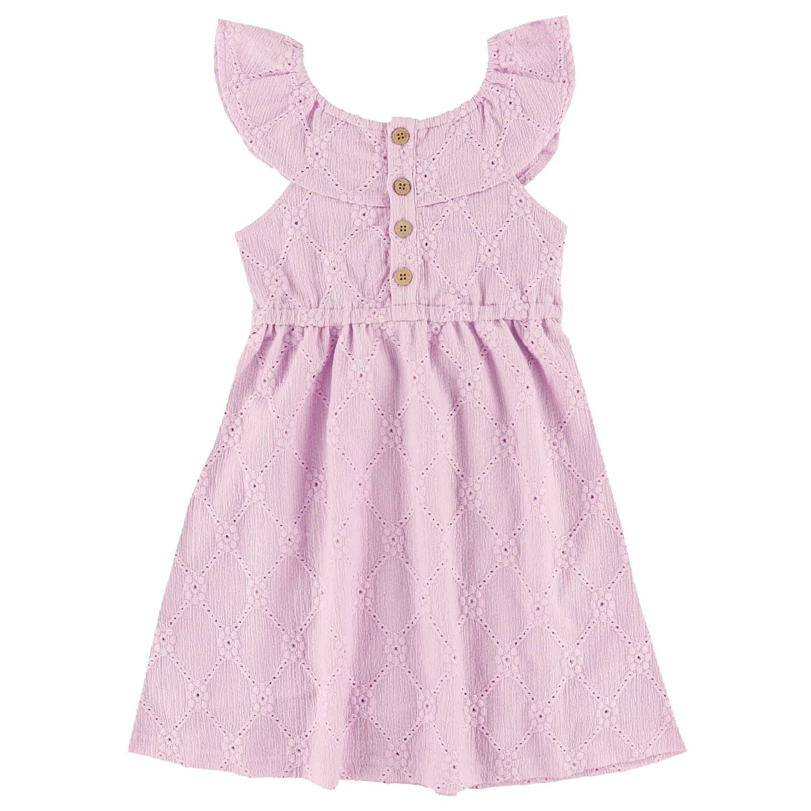 Dresses & Rompers>Look Dreamer Eyelit Dress 7-14 Lilac