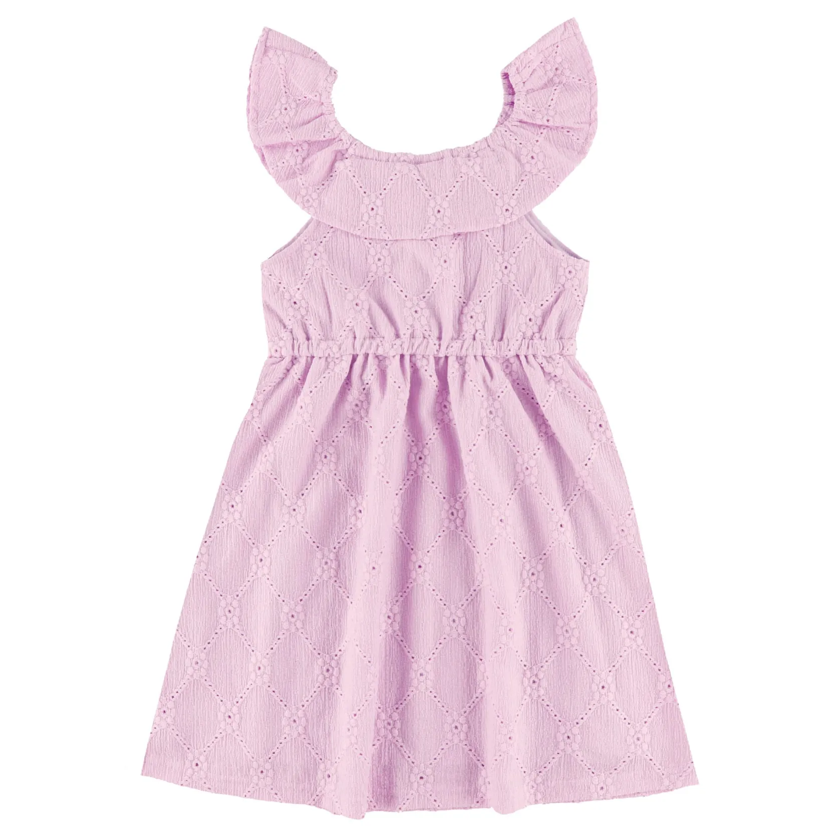 Dresses & Rompers>Look Dreamer Eyelit Dress 7-14 Lilac