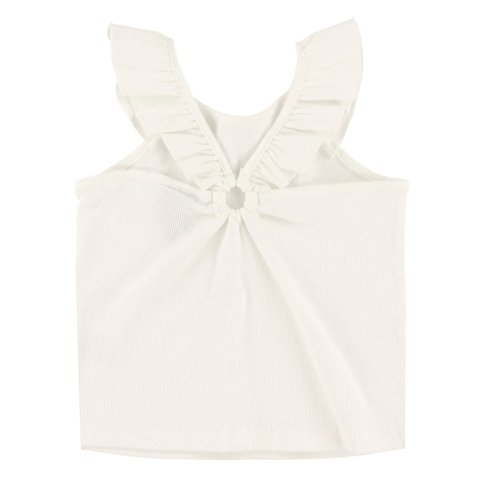 Tops>Look Dreamer Rib Tank Top 7-14y Ivory