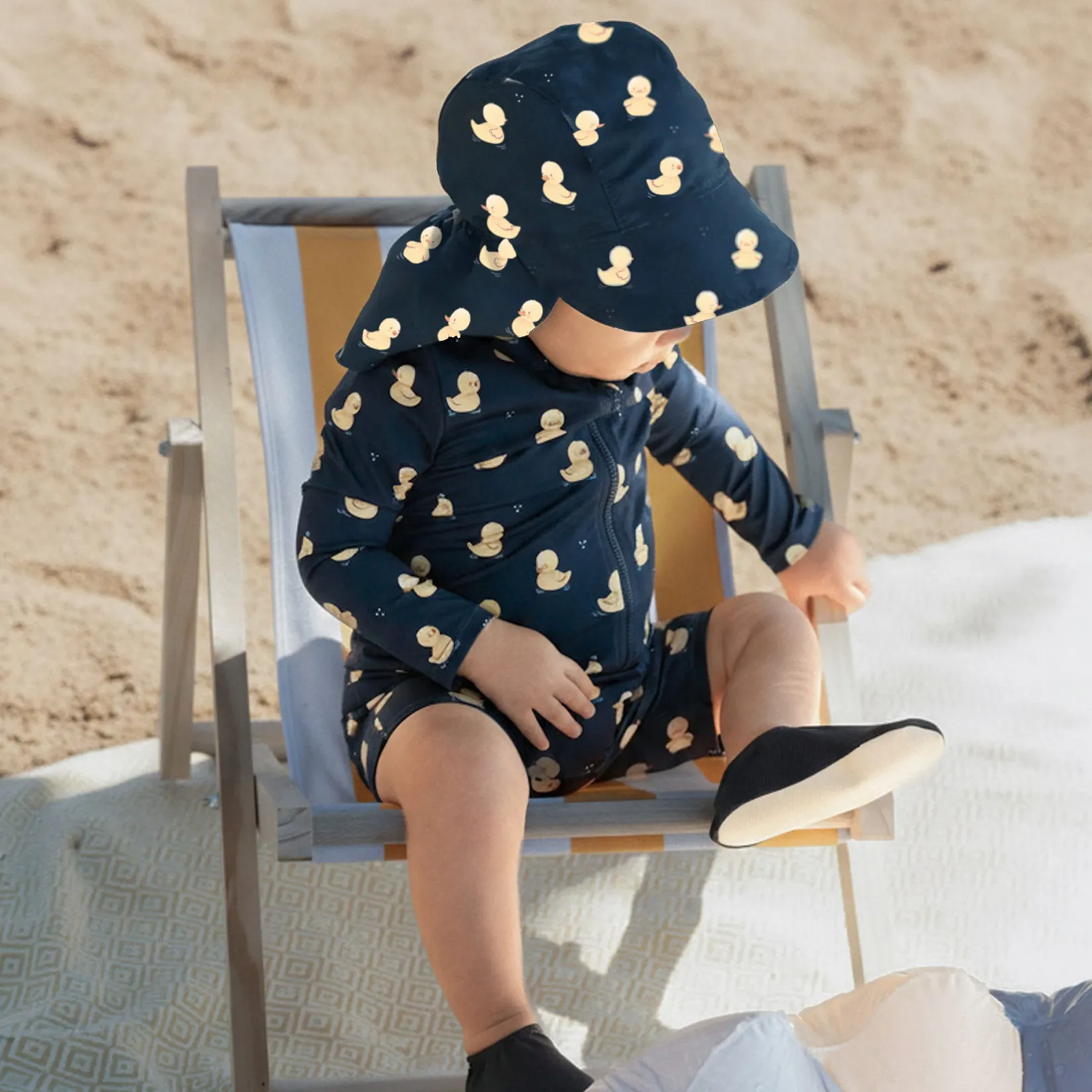 Hats And Caps|Hats & Caps>Petit Lem Ducks Hat 0-24m Navy