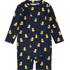 Swimsuits>Petit Lem Ducks UV Long Sleeve Swimsuit 0-24m Navy