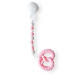 Teething Toys>Bulle Duo Silicone Teething Toy - Pretzel Pink