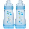 Bottles & Nipples|Breastfeeding>Mam Baby Easy Start Anti-Colic Baby 9oz Bottle Set of 2 - Blue