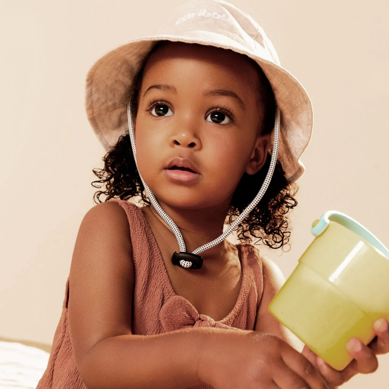 Hats & Caps|Hats And Caps>Caribou Ecru Bucket Hat 4-18y Ivory