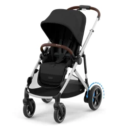 eGazelle S Electronic Assist Stroller - Silver Frame with Moon Black Seat Kids Strollers|Strollers & Trailers