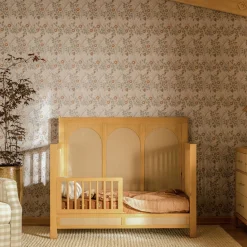 Eloise 4-in-1 Convertible Crib - Honey & Performance Sand Eco-Weave Cribs & Mattresses|Cribs & Mattresses