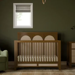 Cribs & Mattresses|Cribs & Mattresses>Namesake Eloise 4-in-1 Convertible Crib - Walnut & Performance Sand Eco-Weave