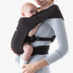 Online Embrace Cozy Newborn Carrier - Pure Black Outdoors & Travel|Baby Carriers