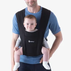 Online Embrace Cozy Newborn Carrier - Pure Black Outdoors & Travel|Baby Carriers