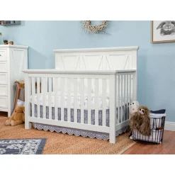 Clearance Emory Farmhouse 4-in-1 Convertible Crib - Linen White Cribs & Mattresses|Cribs & Mattresses