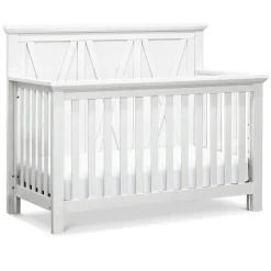 Clearance Emory Farmhouse 4-in-1 Convertible Crib - Linen White Cribs & Mattresses|Cribs & Mattresses