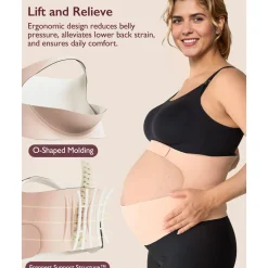 Accessories>Mom Cozy Ergonest Maternity Belly Band Beige