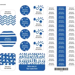 Personalized Name Labels|Personalized Name Labels>Clement - Impressions Essential Name Labels - Blue patterns