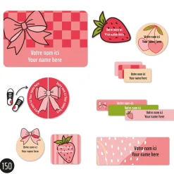 Personalized Name Labels|Personalized Name Labels>Clement - Impressions Essential Name Labels - Bows