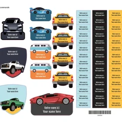 Personalized Name Labels|Personalized Name Labels>Clement - Impressions Essential Name Labels - Cars