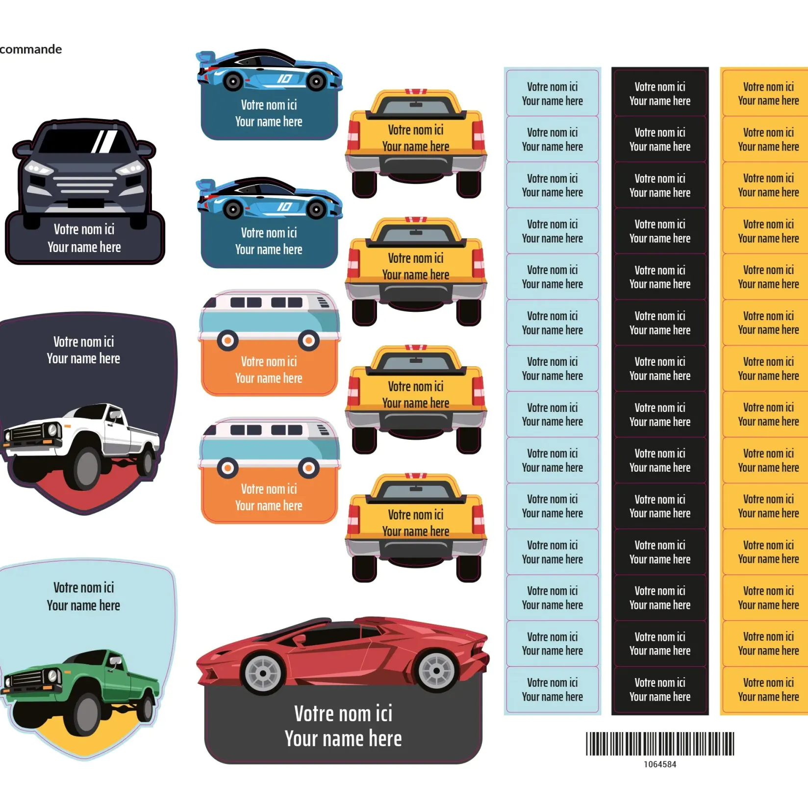 Personalized Name Labels|Personalized Name Labels>Clement - Impressions Essential Name Labels - Cars