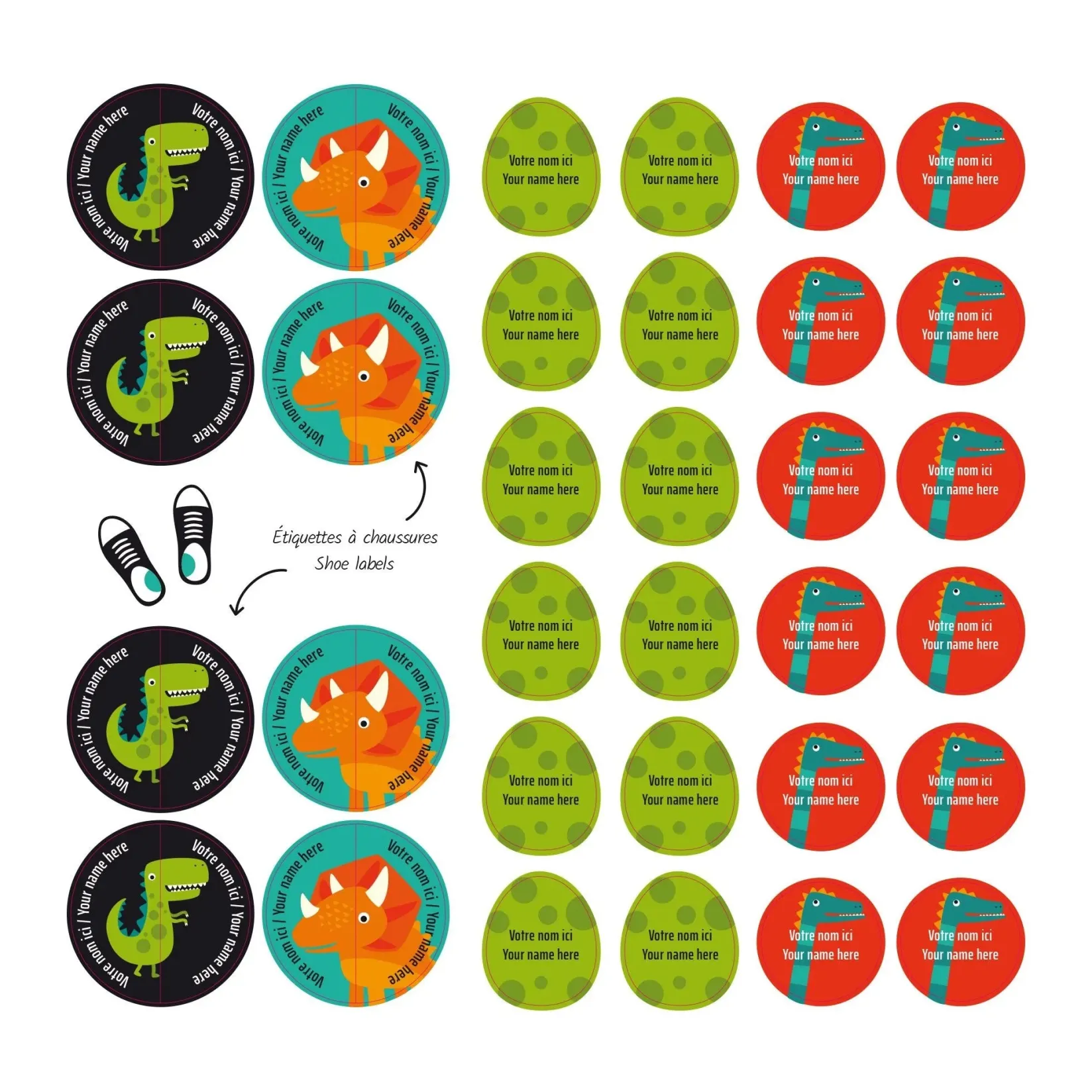 Personalized Name Labels|Personalized Name Labels>Clement - Impressions Essential Name Labels – Dinosaurs