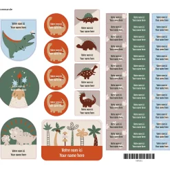 Personalized Name Labels|Personalized Name Labels>Clement - Impressions Essential Name Labels - Dinos
