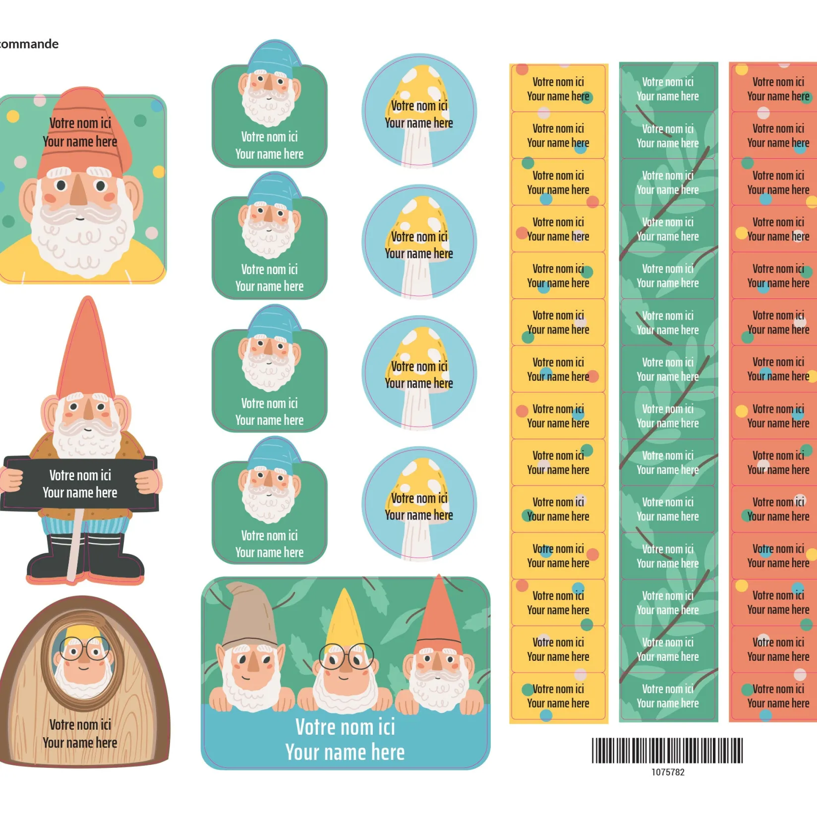 Personalized Name Labels|Personalized Name Labels>Clement - Impressions Essential Name Labels - Gnome