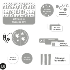 Personalized Name Labels|Personalized Name Labels>Clement - Impressions Essential Name Labels - Grey patterns