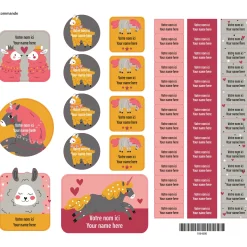 Personalized Name Labels|Personalized Name Labels>Clement - Impressions Essential Name Labels - Llamas