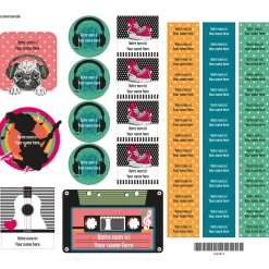 New Essential Name Labels – Music Kids Personalized Name Labels|Personalized Name Labels